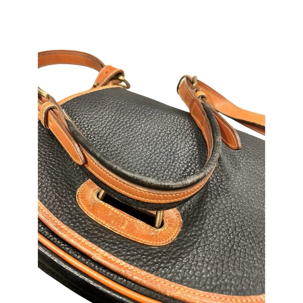 Vintage Dooney & Bourke All-Weather Leather Large Horseshoe Bag‎ Crossbody
